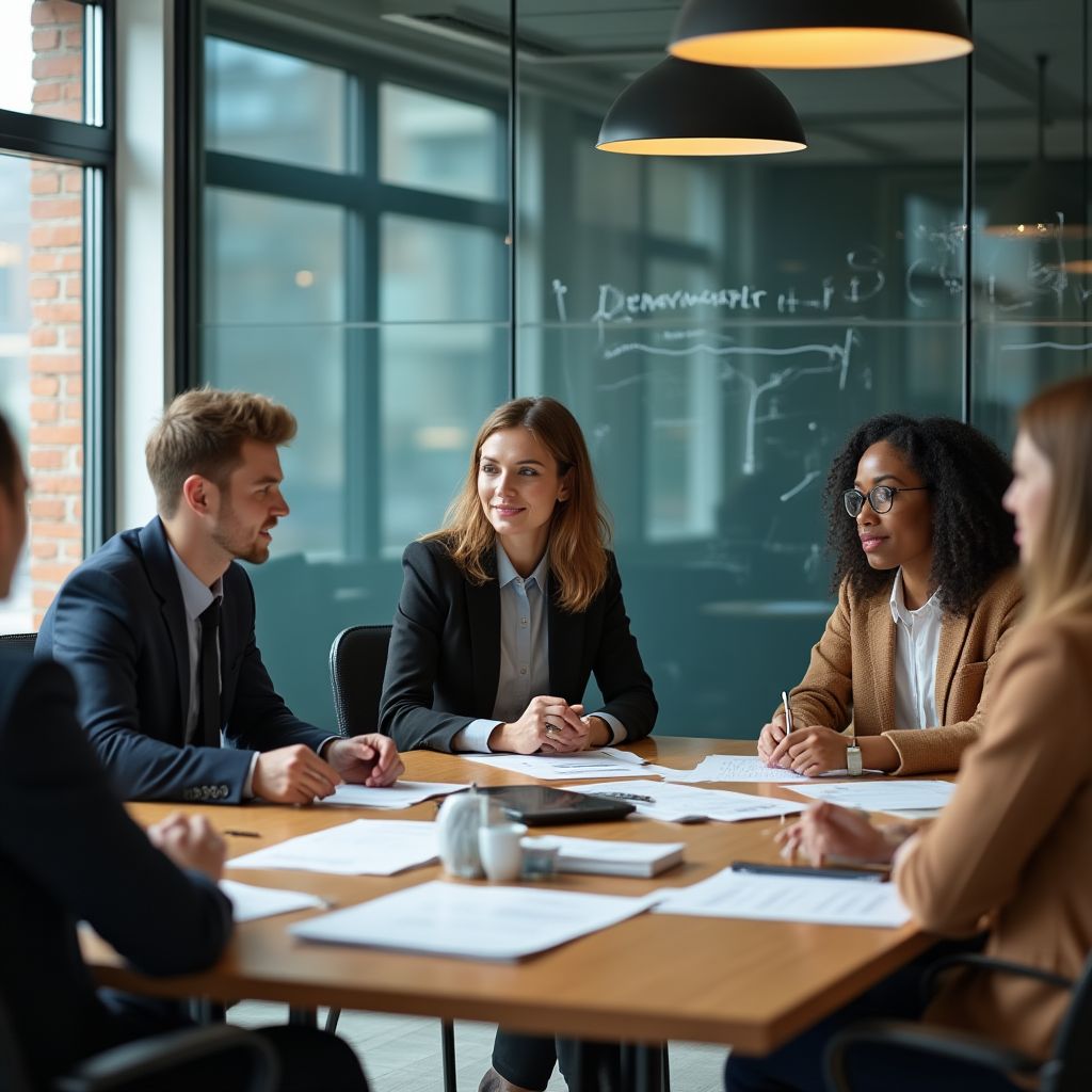 Equipo de ConsultEspaña en reunión estratégica