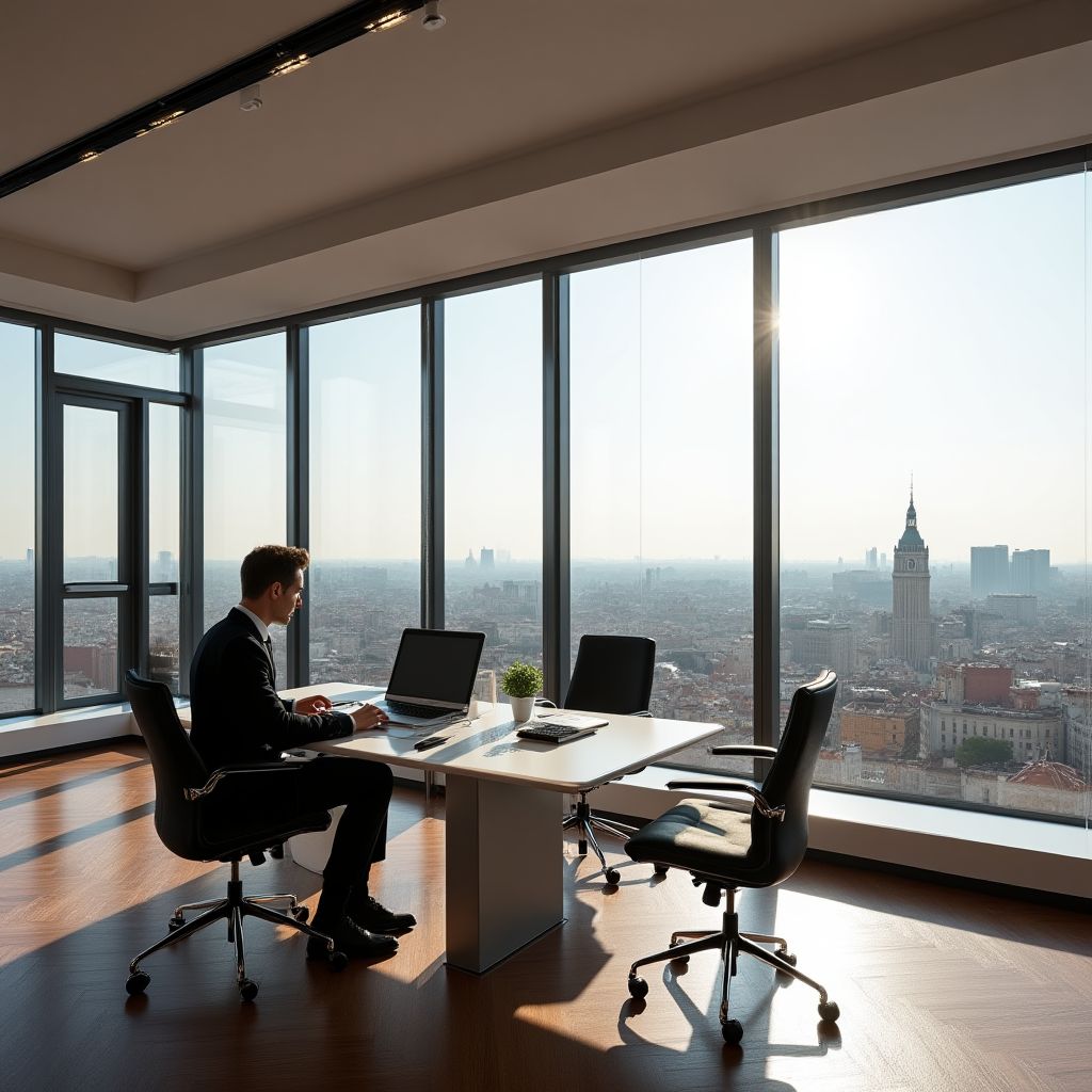 Oficina moderna de ConsultEspaña en Madrid