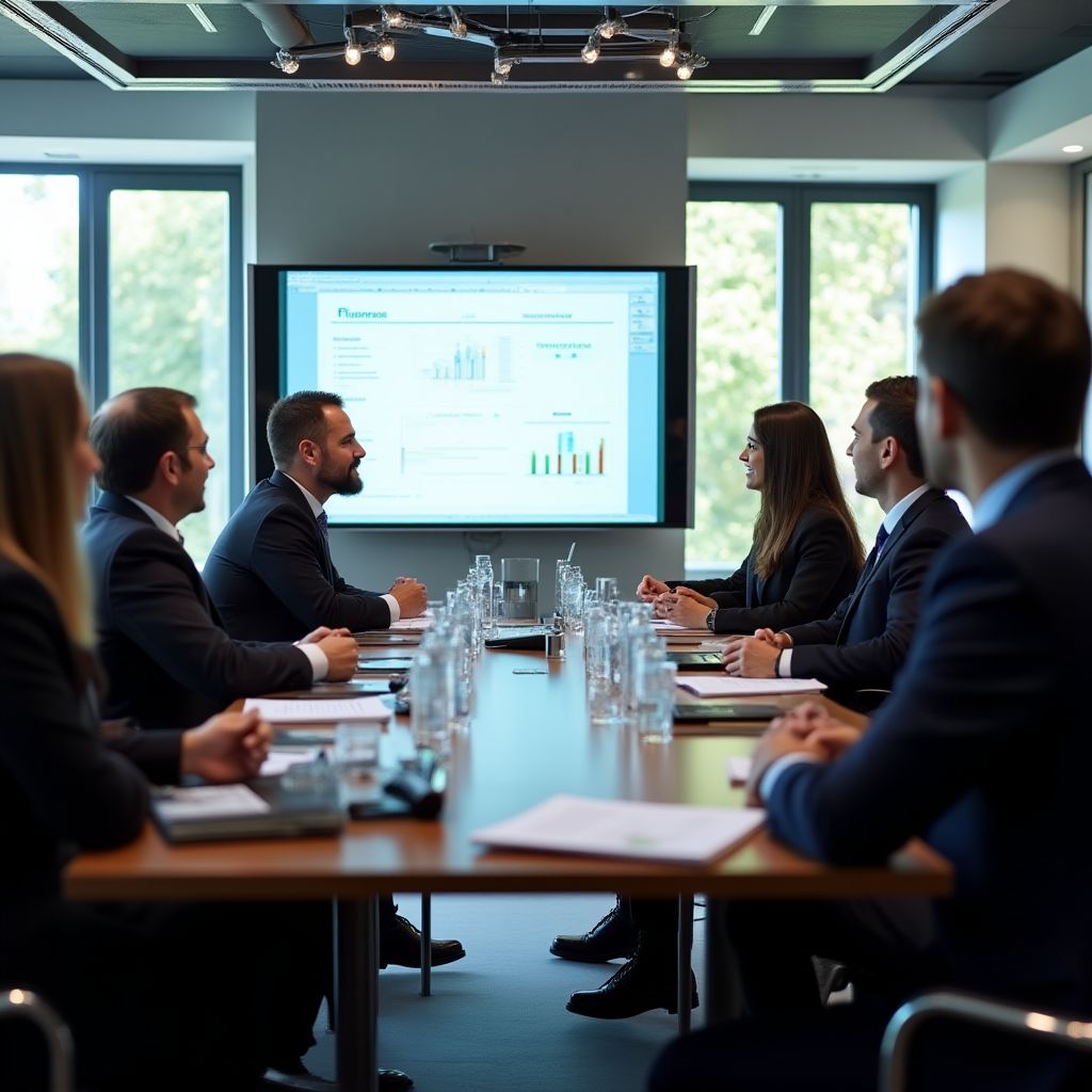 Sesión de trabajo con cliente internacional